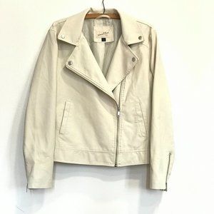 Faux Vegan Leather Moto Jacket